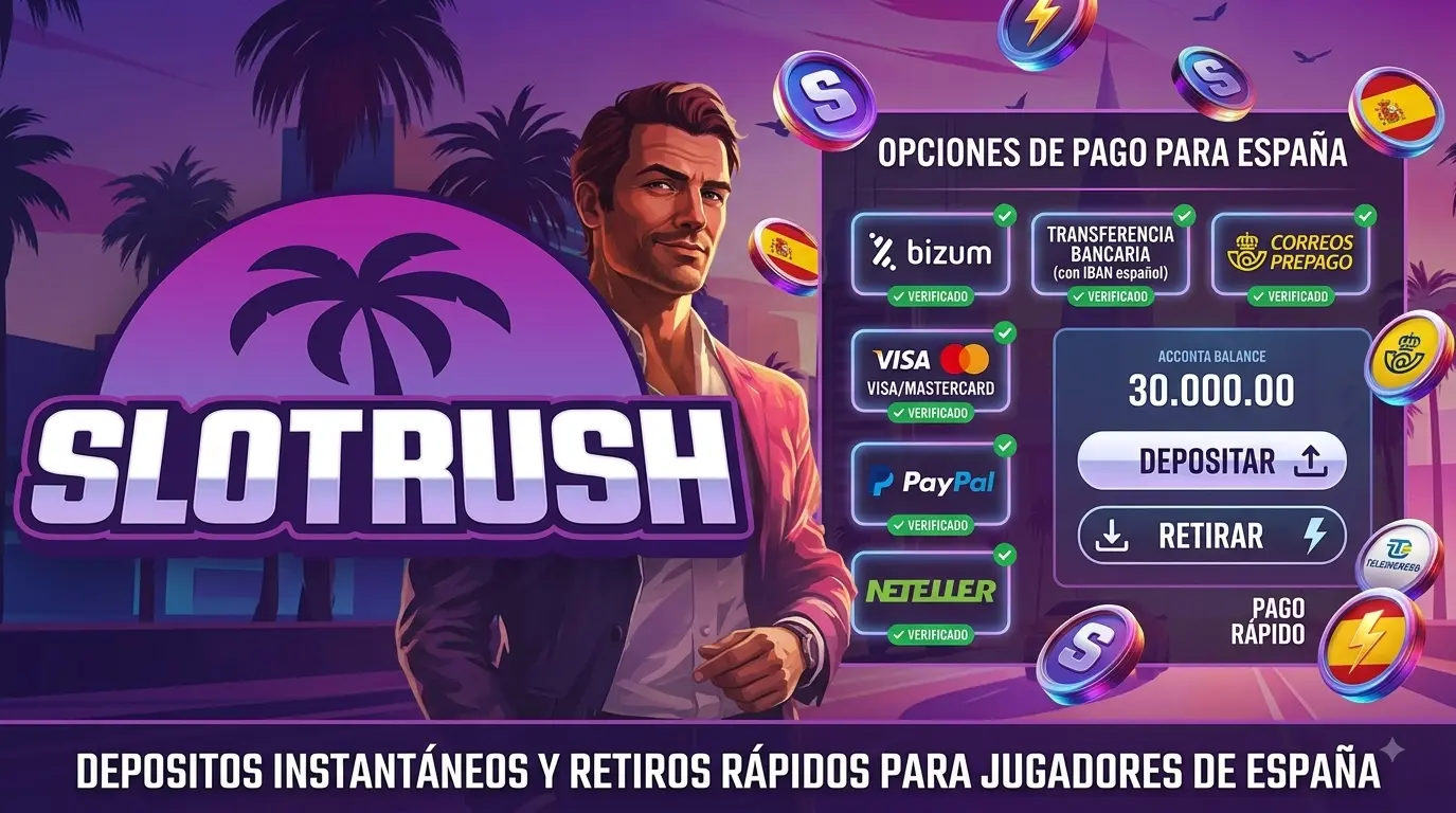 Depósitos y retiros en Slotrush Online