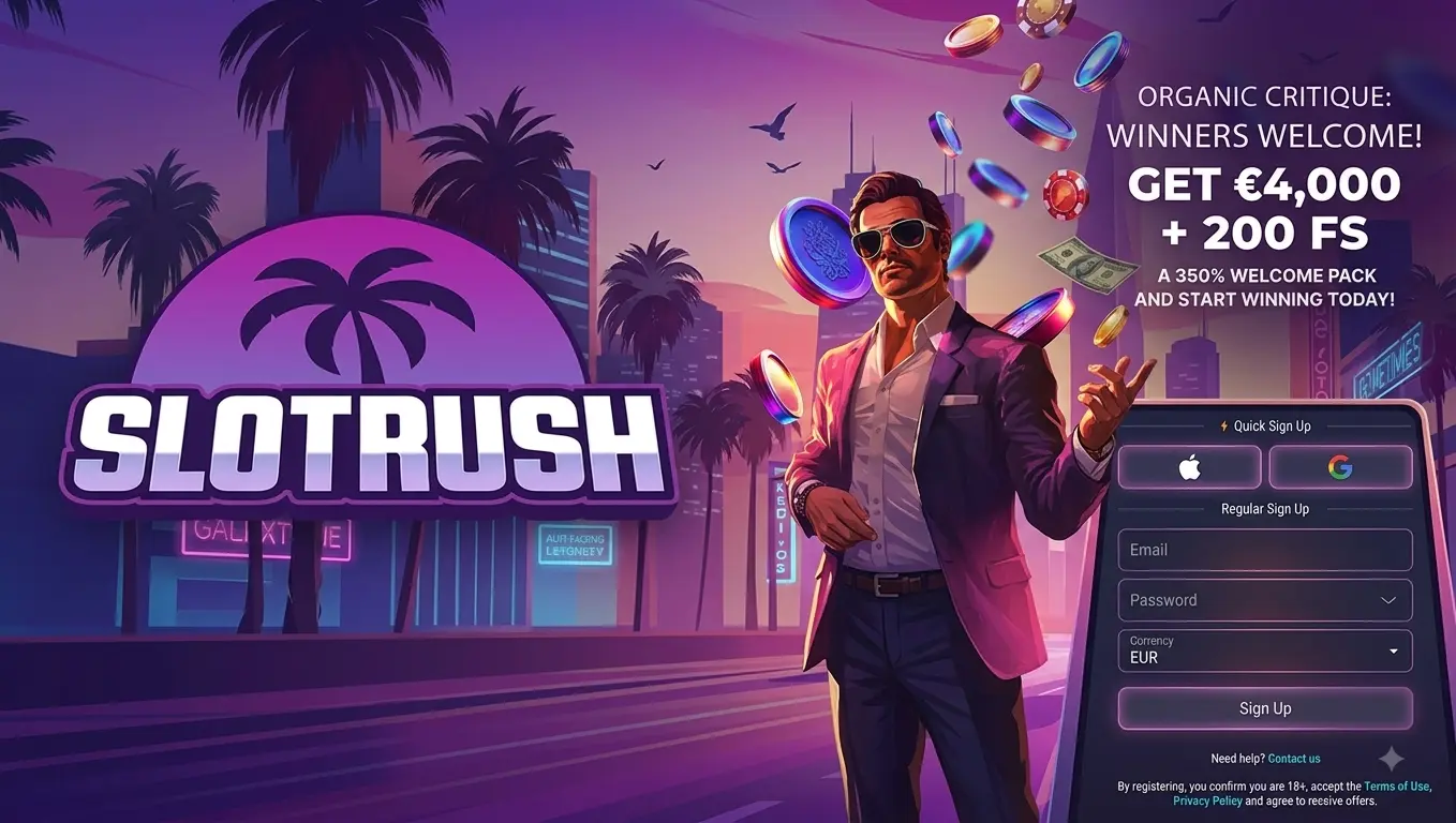 Registro e inicio de sesión en Slotrush Casino